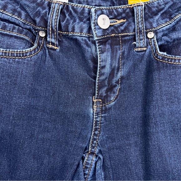 Size 25 Pilcro Jeans Low Rise Straight Dark Blue Denim Pants Stretch - Picture 4 of 13